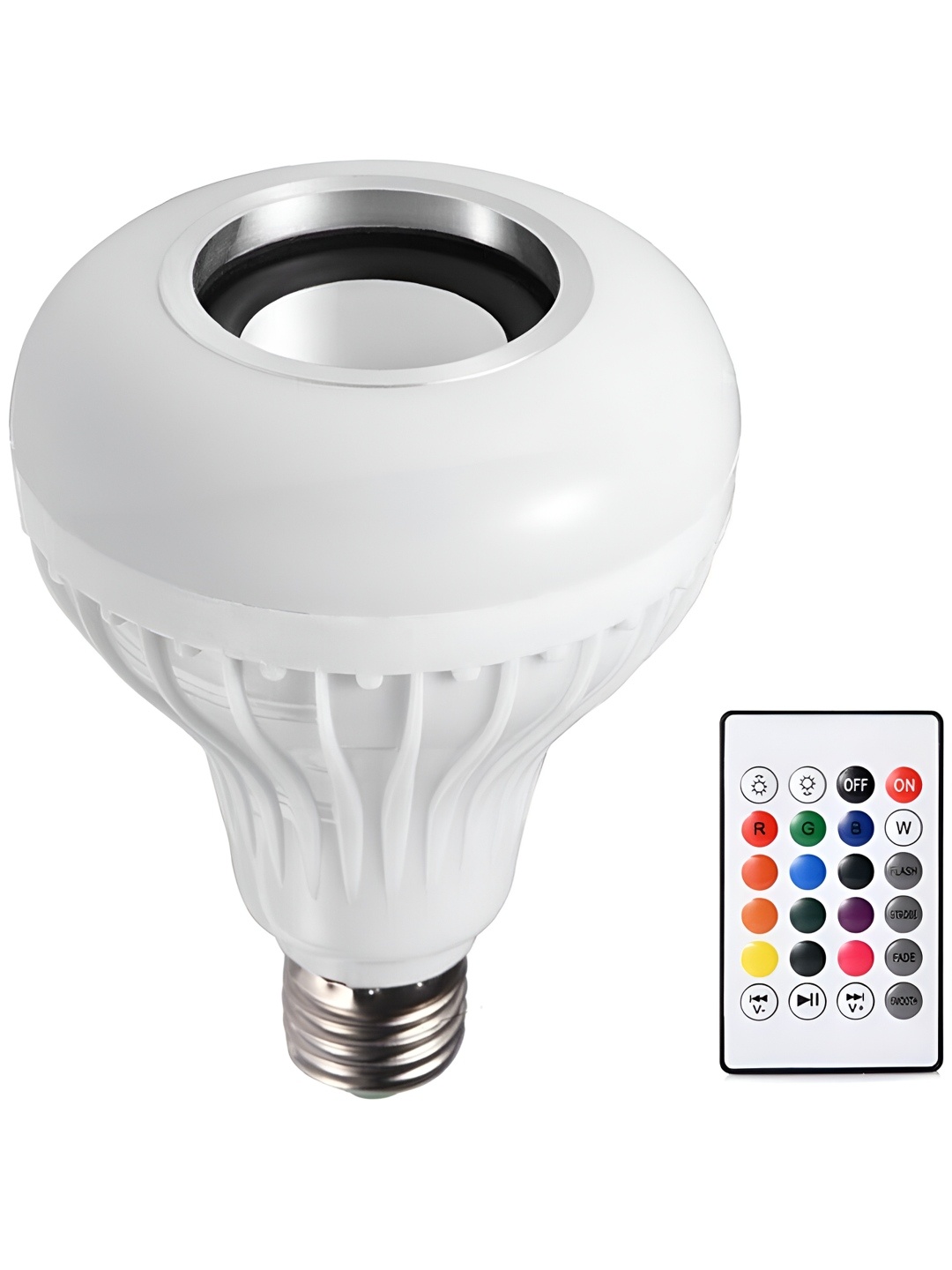 

ENORMITY White Wireless Music Playing Remote Controller LED Smart Bulb