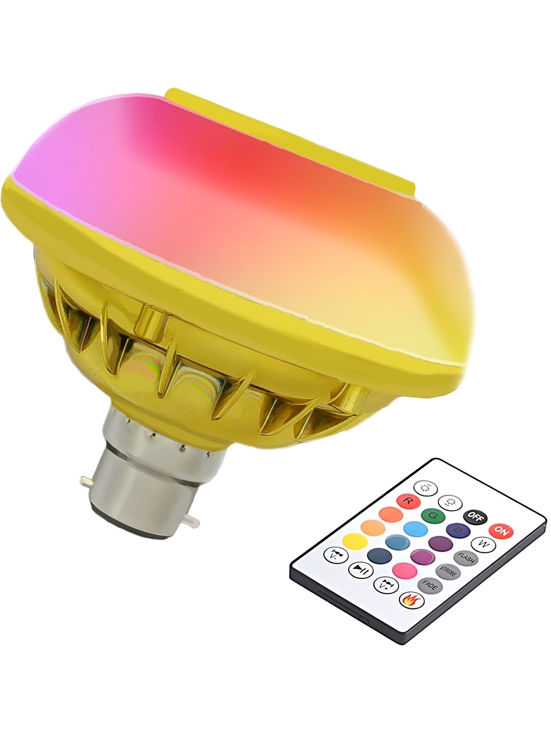 

ENORMITY Yellow Bluetooth Music Playing Remote Controller LED Smart Bulb