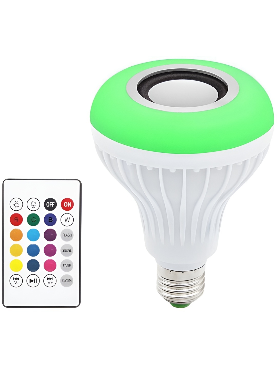 

ENORMITY White Wireless Music Playing Remote Controller LED Smart Light Bulb
