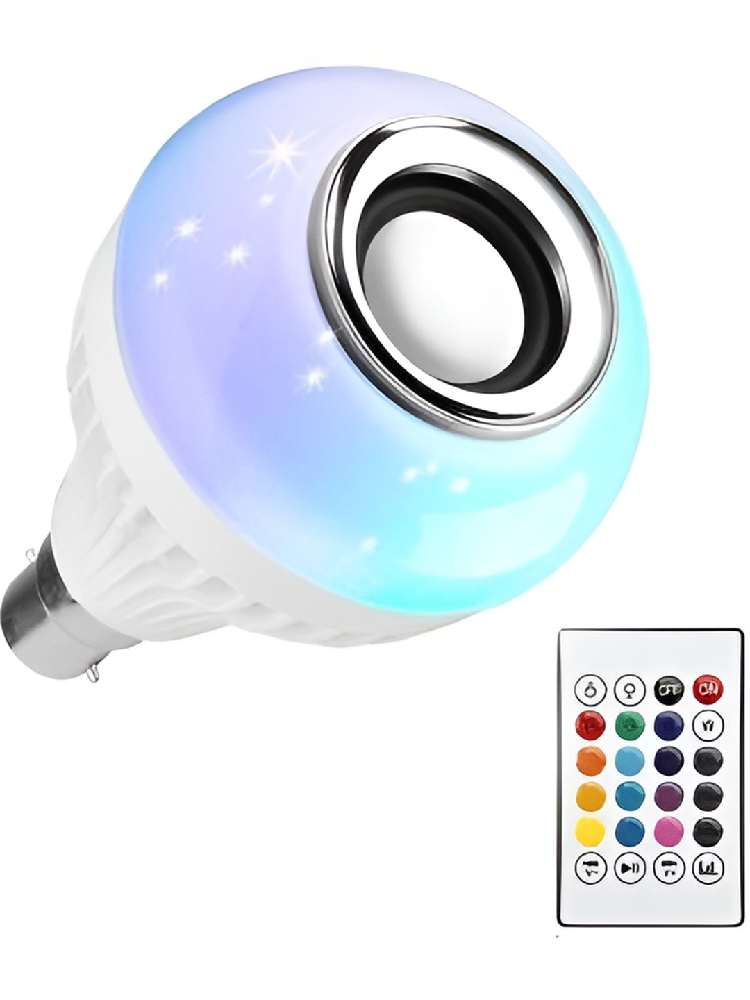 

ENORMITY White Wireless Music Playing Remote Controller LED Smart Bulb
