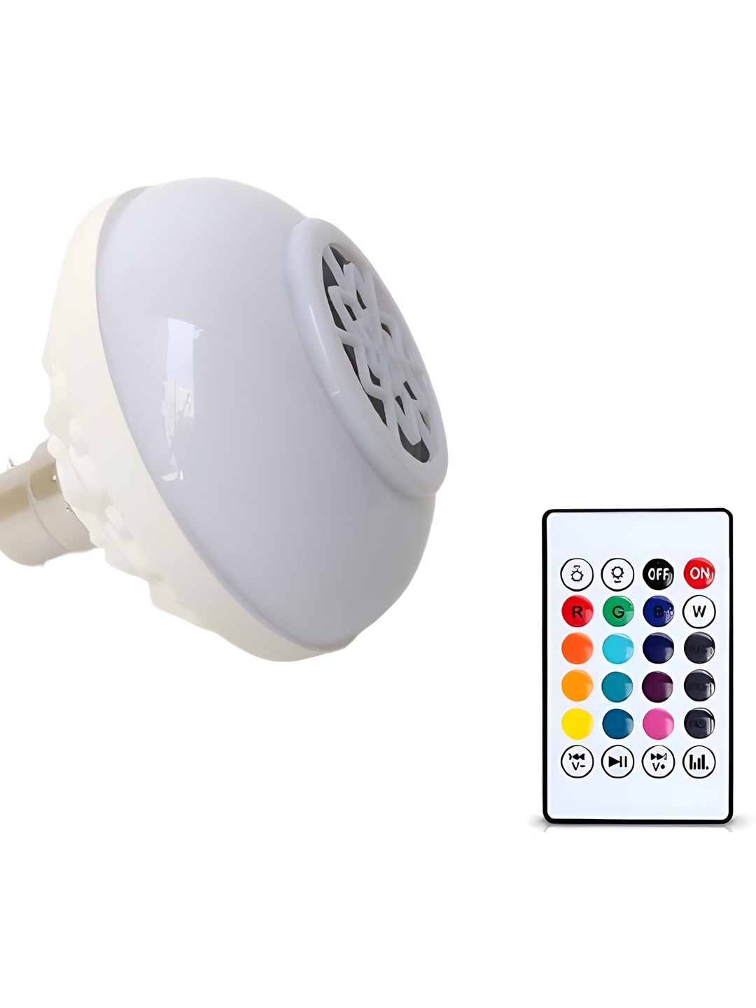 

ENORMITY White Wireless Music Playing Remote Controller LED Smart Bulb