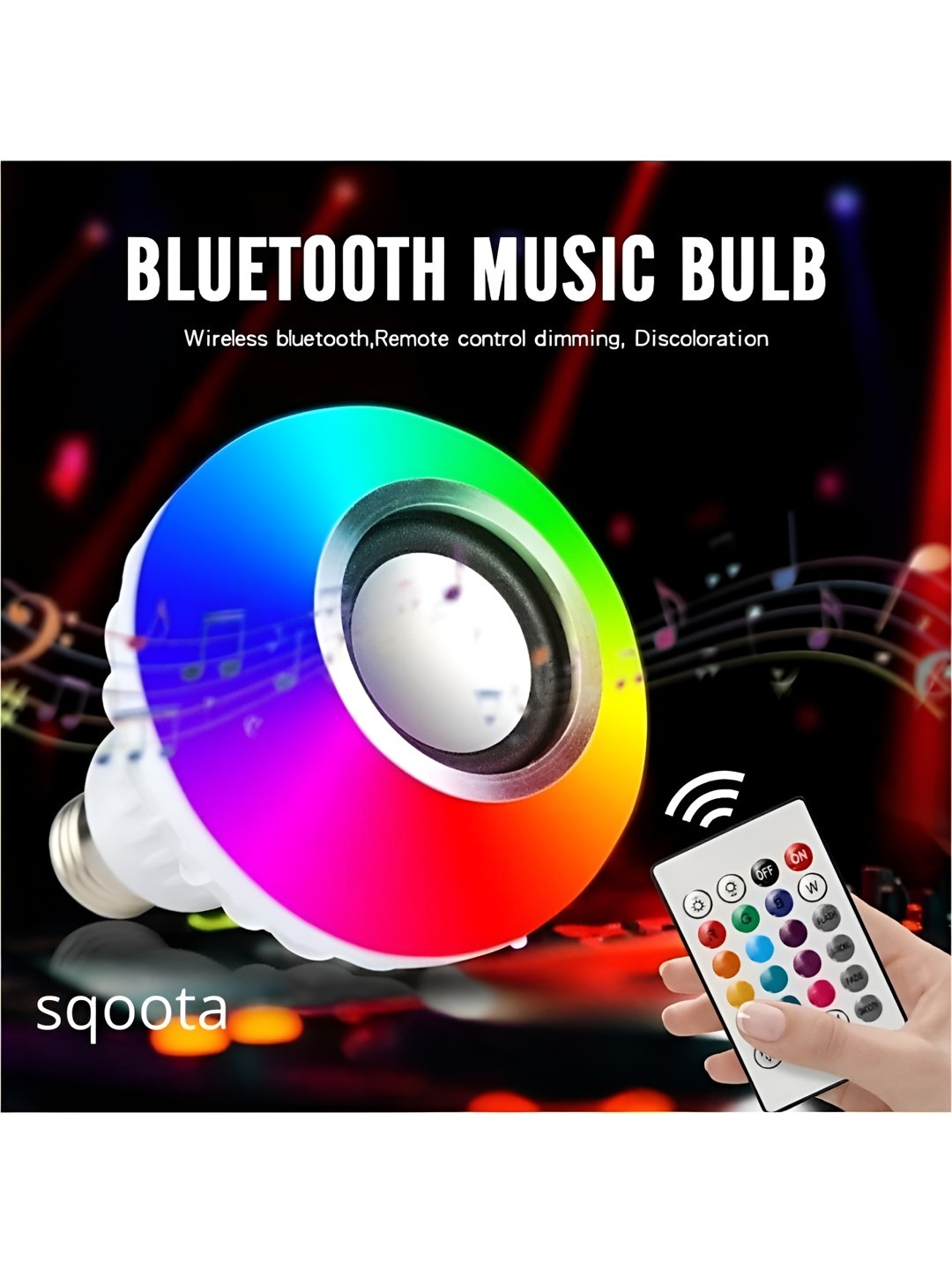 

ENORMITY White Wireless Music Playing Remote Controller LED Smart Bulb