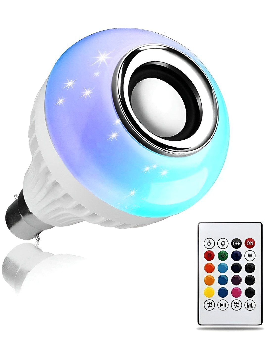 

ENORMITY White Wireless Music Playing Remote Controller LED Smart Bulb