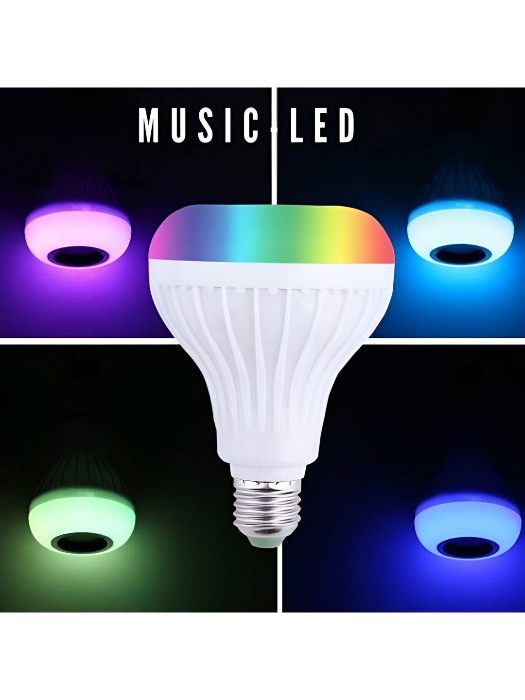 

ENORMITY White Music Playing Bluetooth Speaker Remote Controller Smart Light LED Bulb