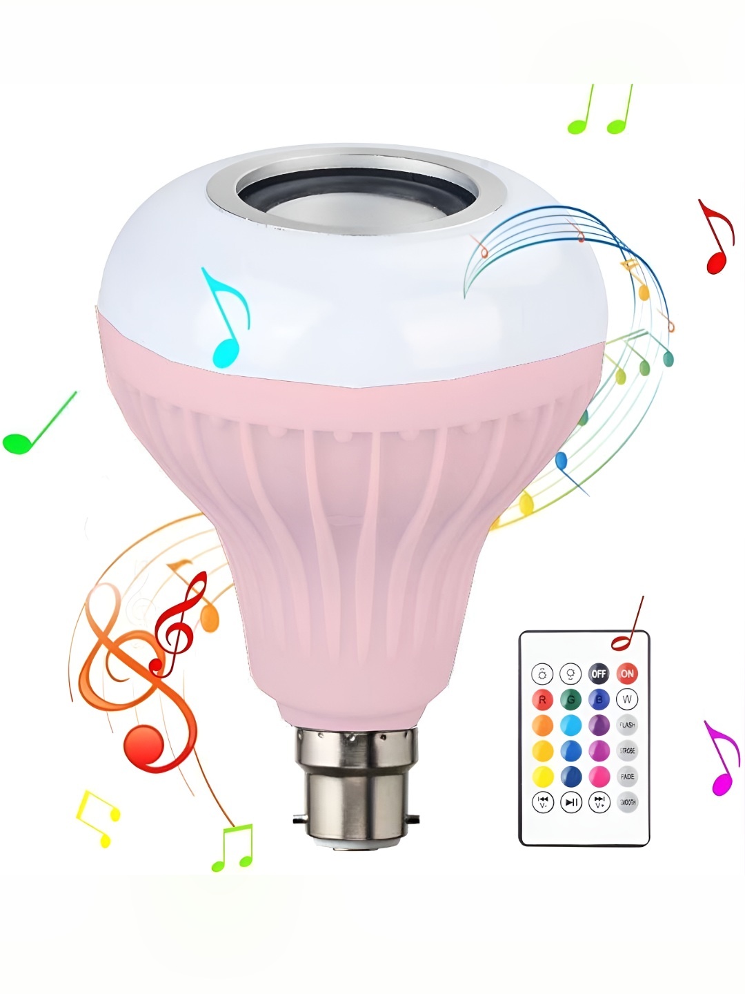 

ENORMITY White Bluetooth Music Playing Remote Controller LED Smart Bulb