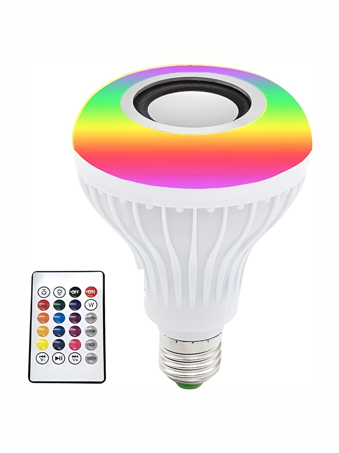 

ENORMITY White Wireless Music Playing Remote Controller LED Smart Light Bulb