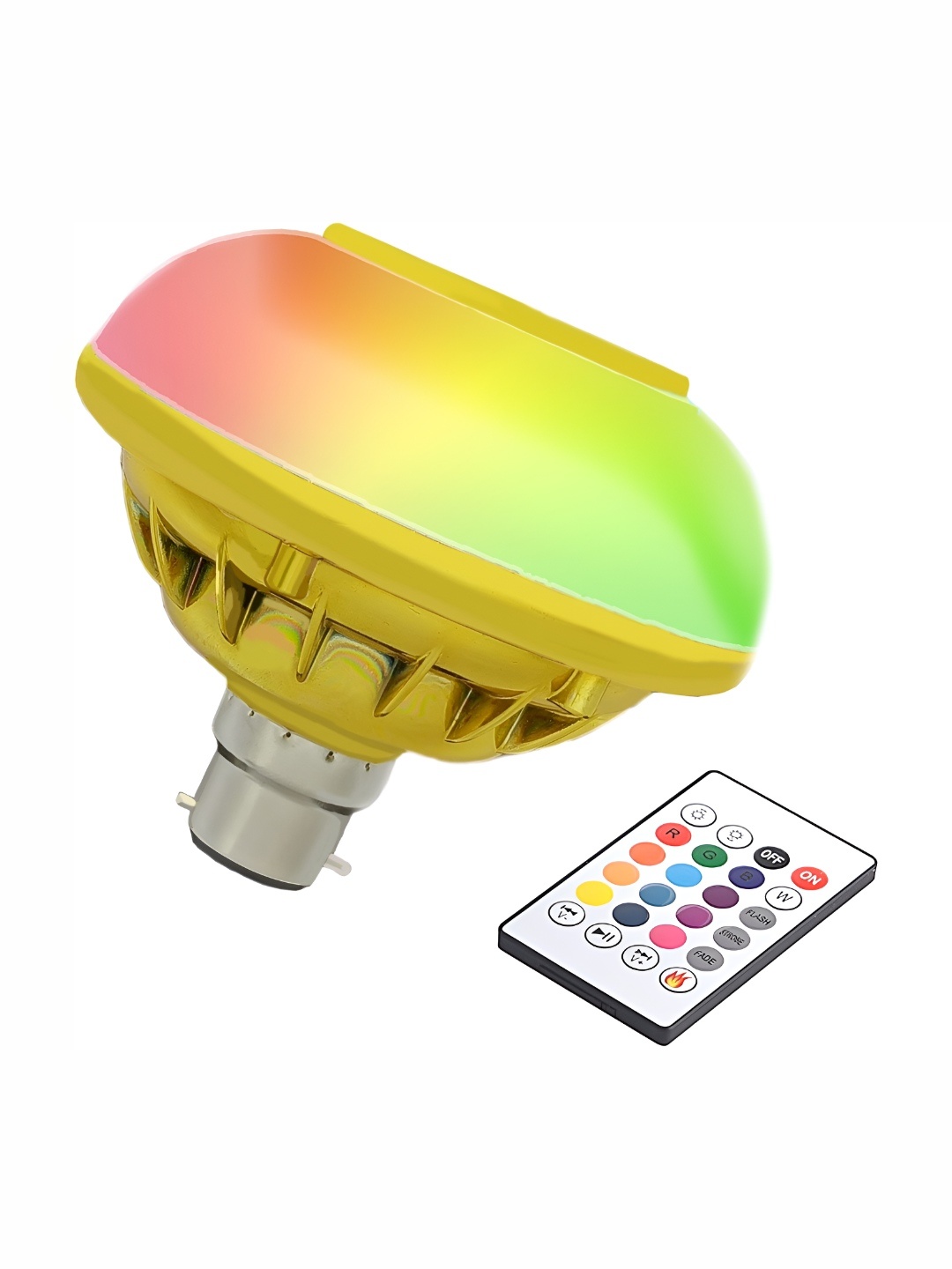 

ENORMITY White & Yellow Wireless Music Playing Remote Controller LED Smart Bulb