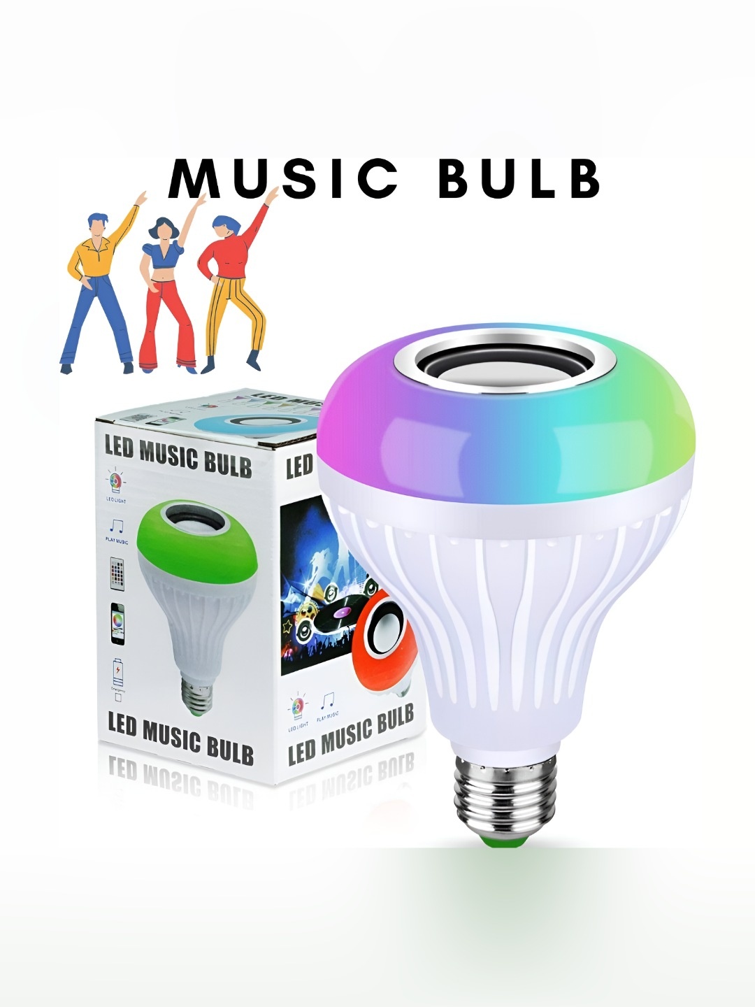 

ENORMITY White Wireless Music Playing Remote Controller Smart Bulb