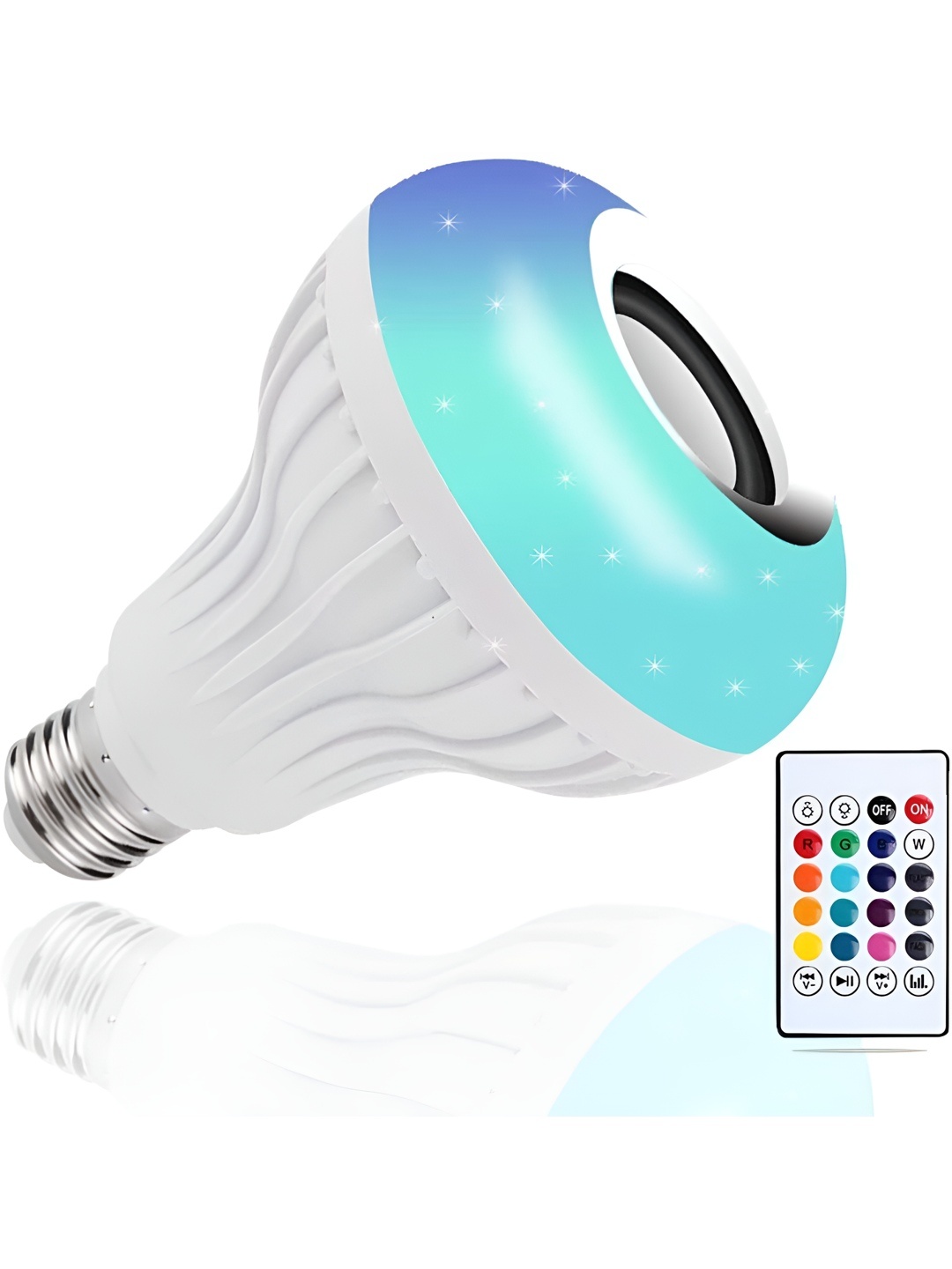 

ENORMITY White Music Playing Bluetooth Speaker Remote Controller LED Smart Bulb