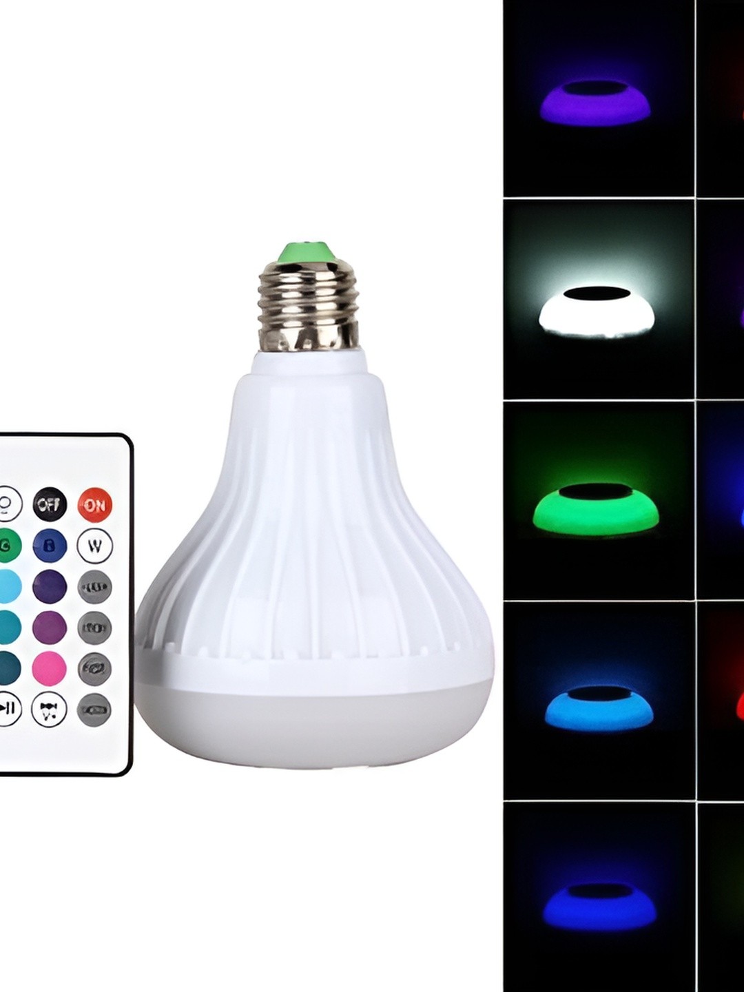 

ENORMITY White Wireless Music Playing Remote Controller LED Smart Bulb