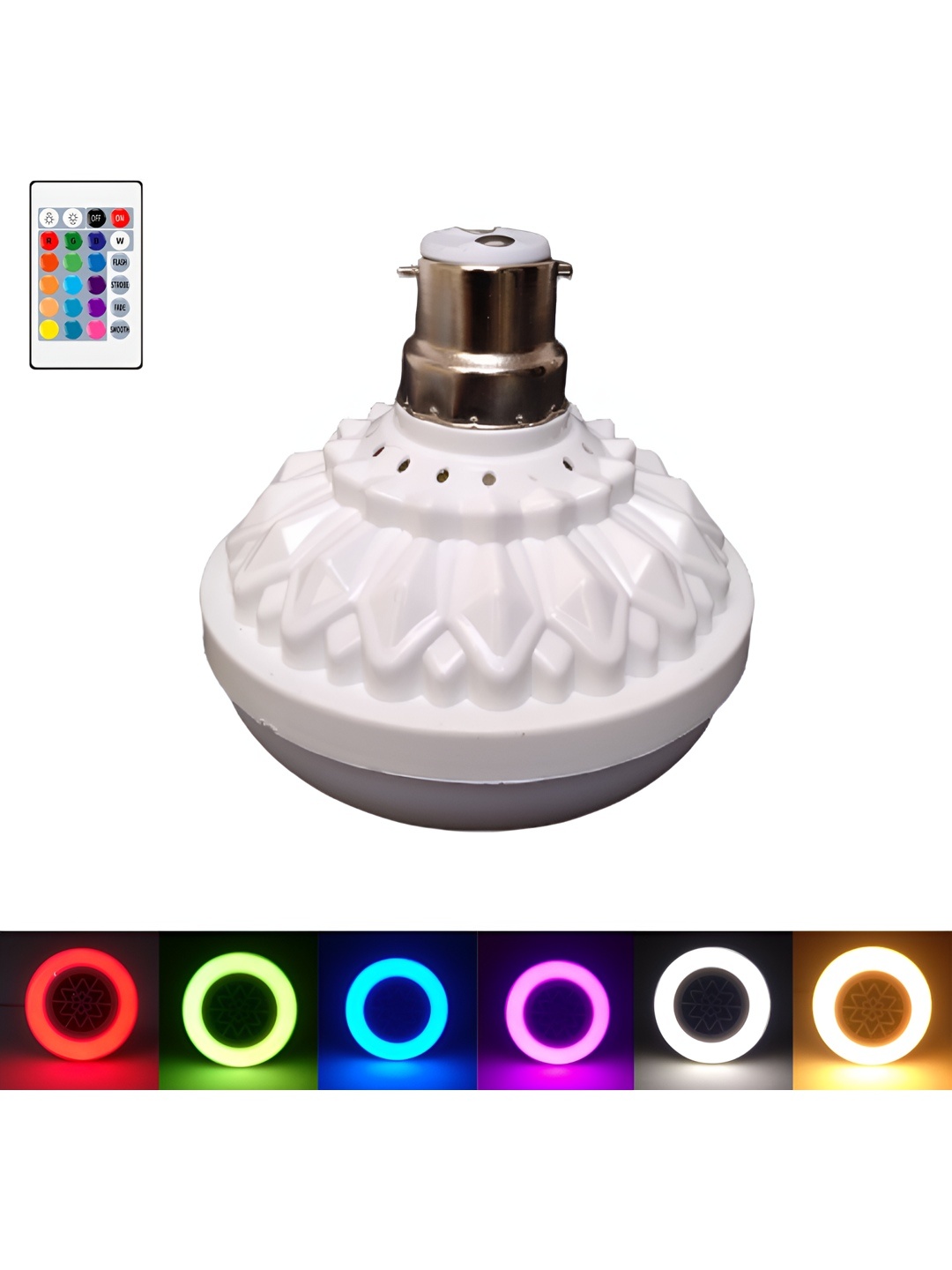 

ENORMITY White Wireless Music Playing Remote Controller Smart Light LED Bulb