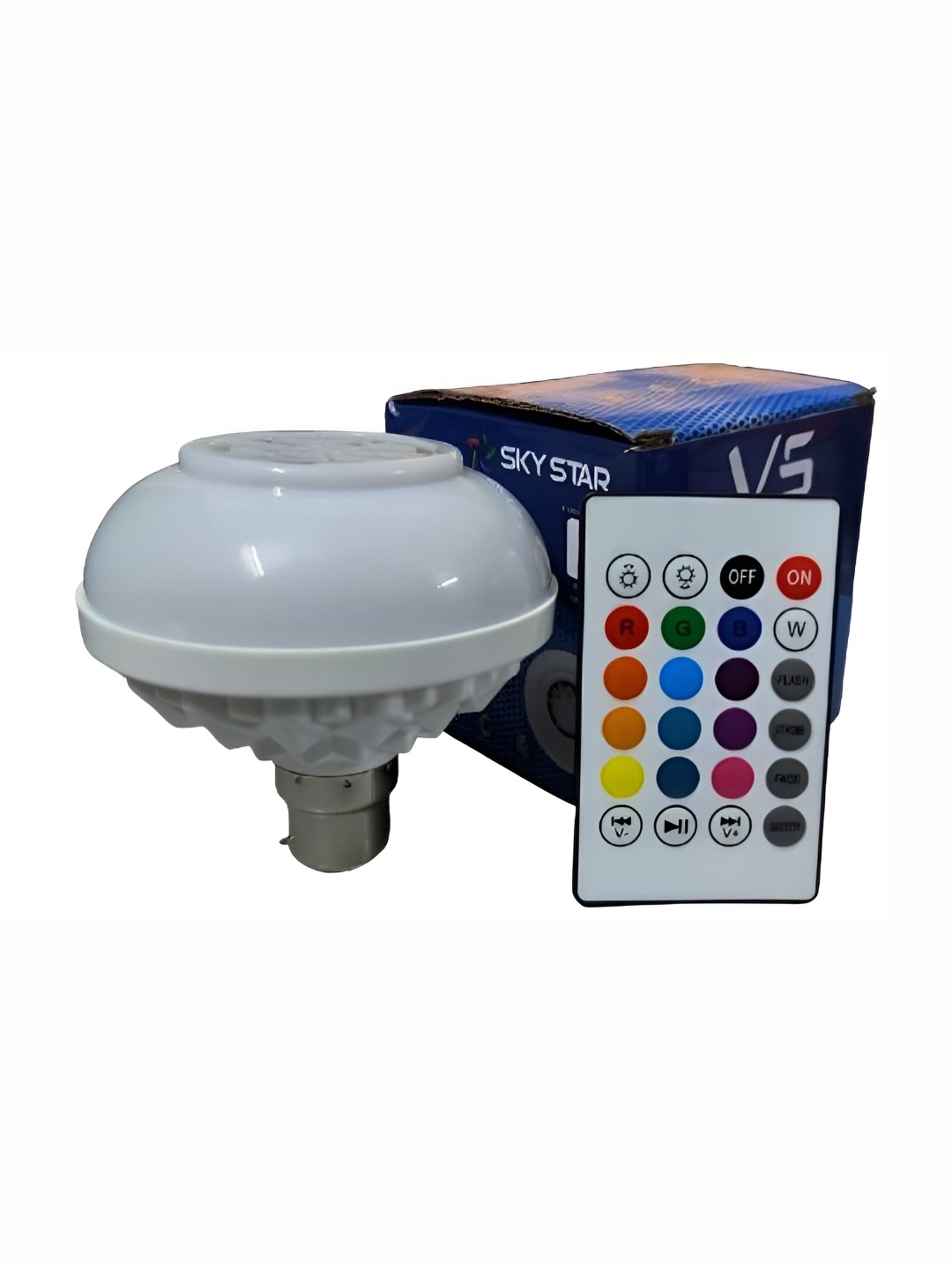 

ENORMITY White Music Playing Bluetooth Speaker Remote Controller LED Smart Light Bulb