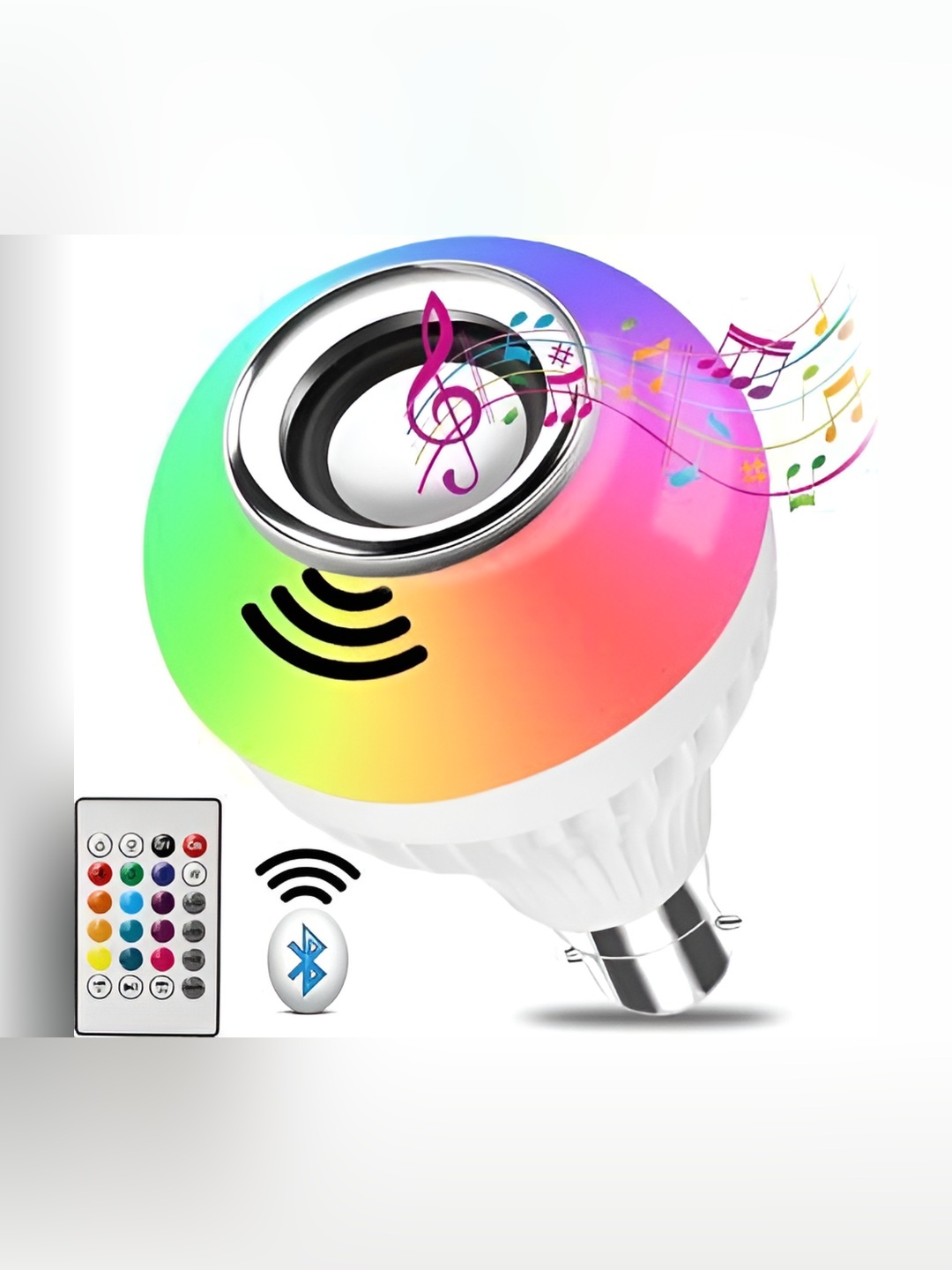 

ENORMITY White Wireless Music Playing Remote Controller LED Smart Bulb