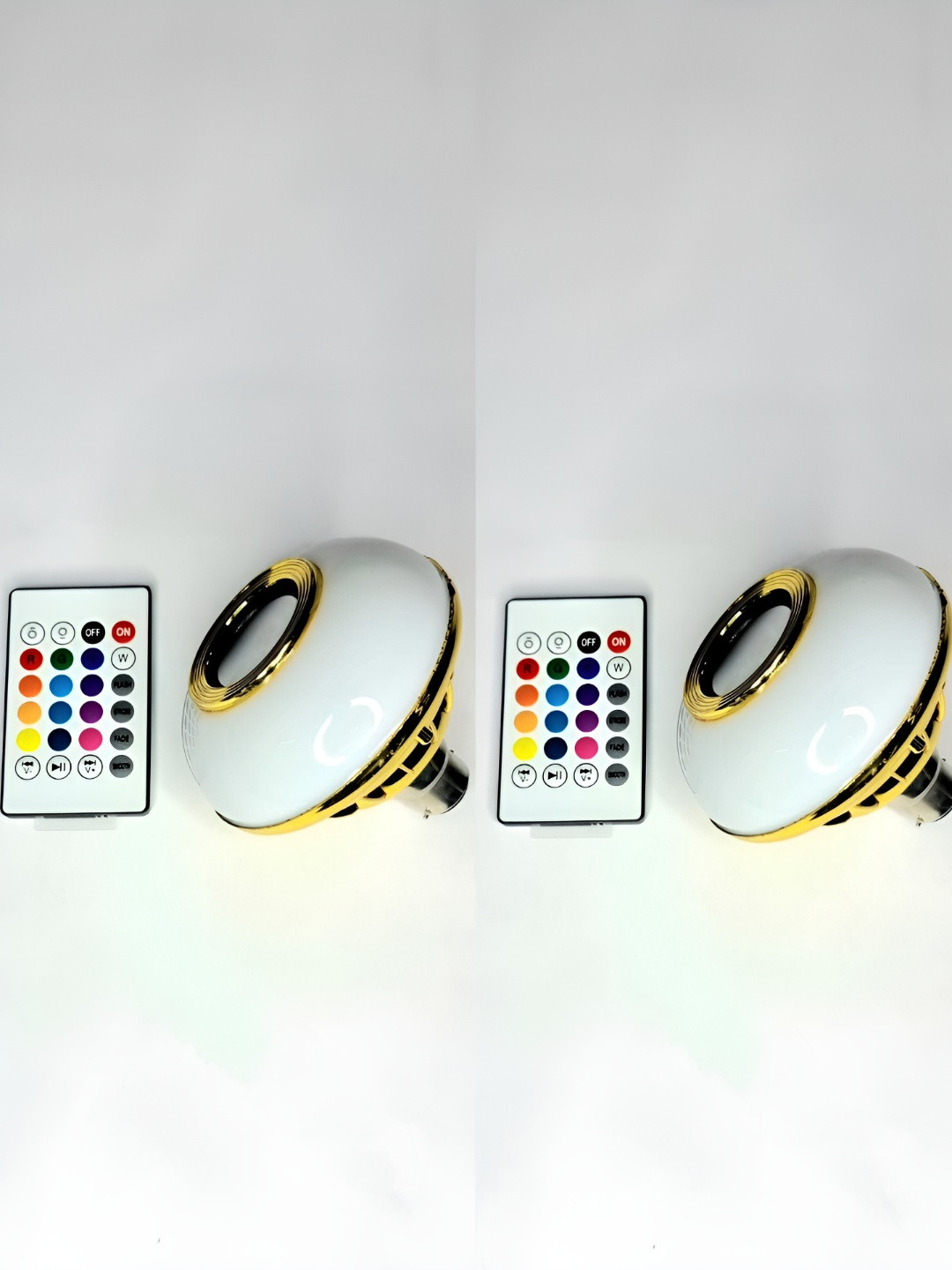 

ENORMITY White 2 Pieces Wireless Music Playing Remote Controller LED Smart Light Bulb