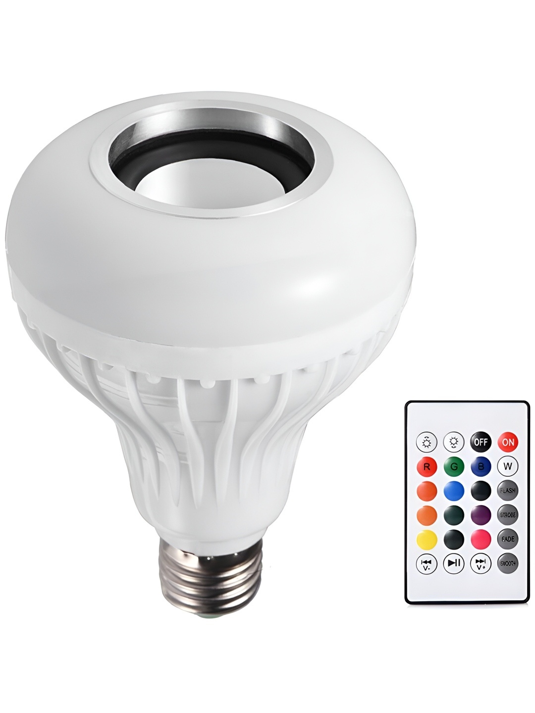 

ENORMITY White Wireless Music Playing Remote Controller LED Smart Bulb