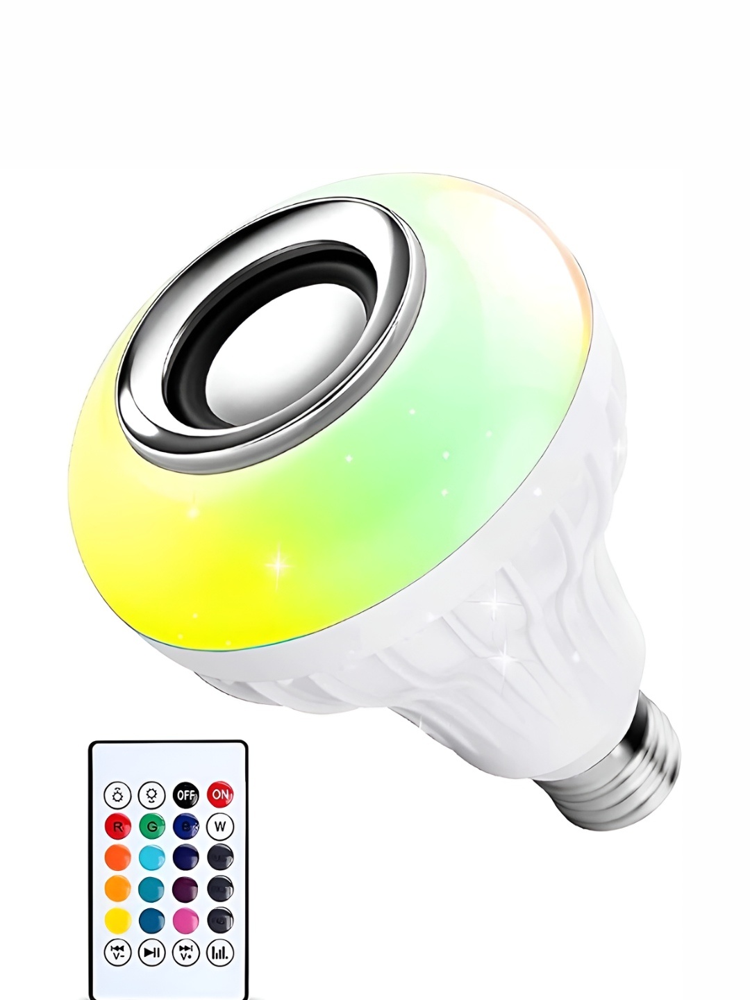 

ENORMITY White Wireless Music Playing Remote Controller LED Smart Light Bulb
