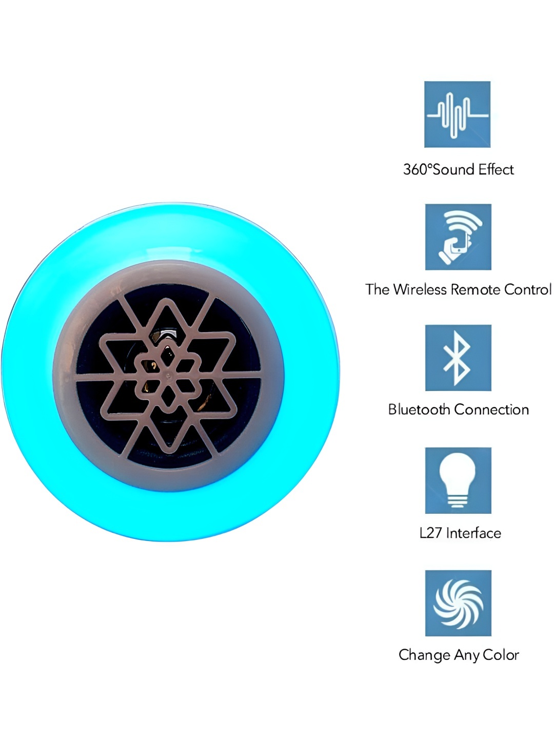 

ENORMITY White Wireless Music Playing Remote Controller LED Smart Bulb