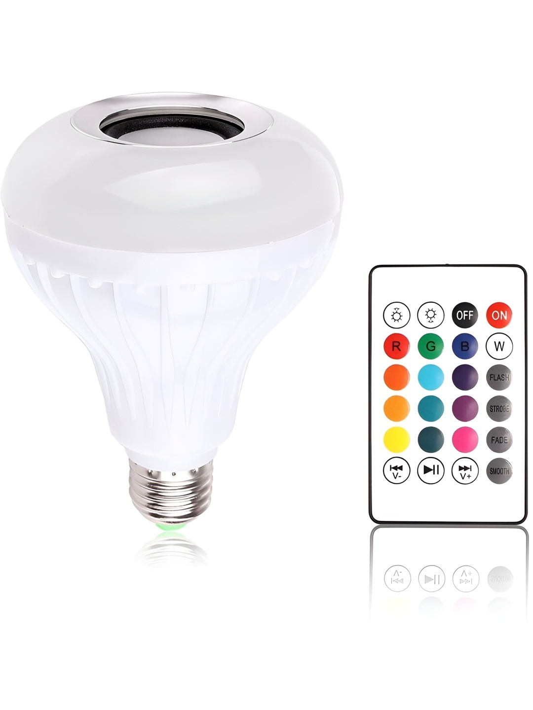 

ENORMITY White Bluetooth Music Playing Remote Controller LED Smart Bulb