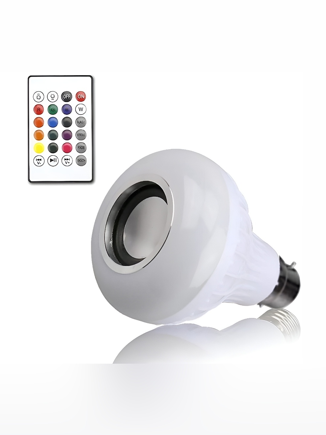 

ENORMITY White Wireless Music Playing Remote Controller LED Smart Bulb