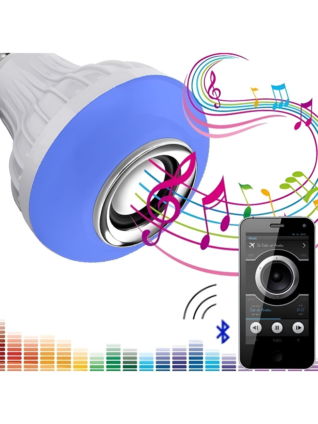 

ENORMITY White Wireless Music Playing Remote Controller LED Smart Bulb