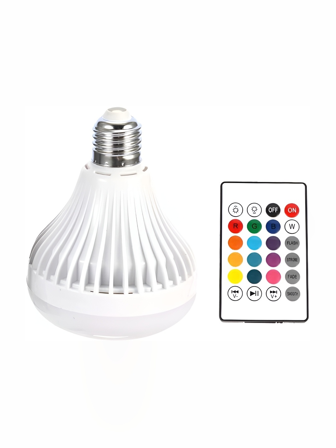 

ENORMITY White Wireless Music Playing Remote Controller LED Smart Light Bulb