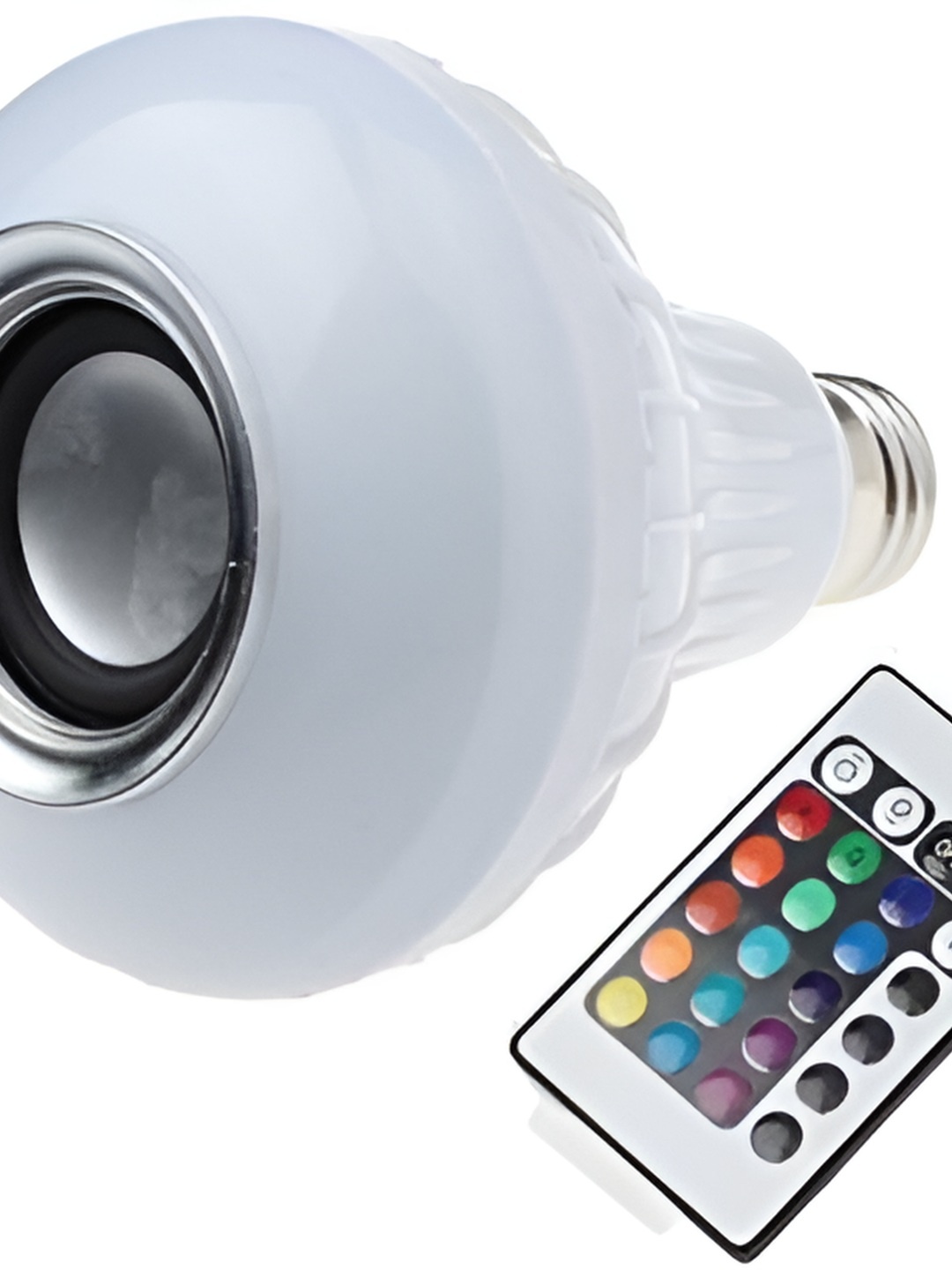 

ENORMITY White Wireless Music Playing Remote Controller LED Smart Light Bulb