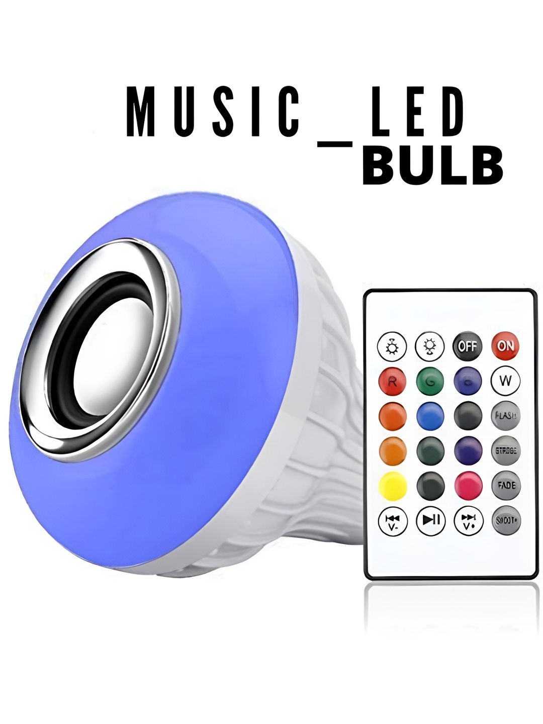 

ENORMITY White & Grey Wireless Music Playing Remote Controller LED Smart Bulb