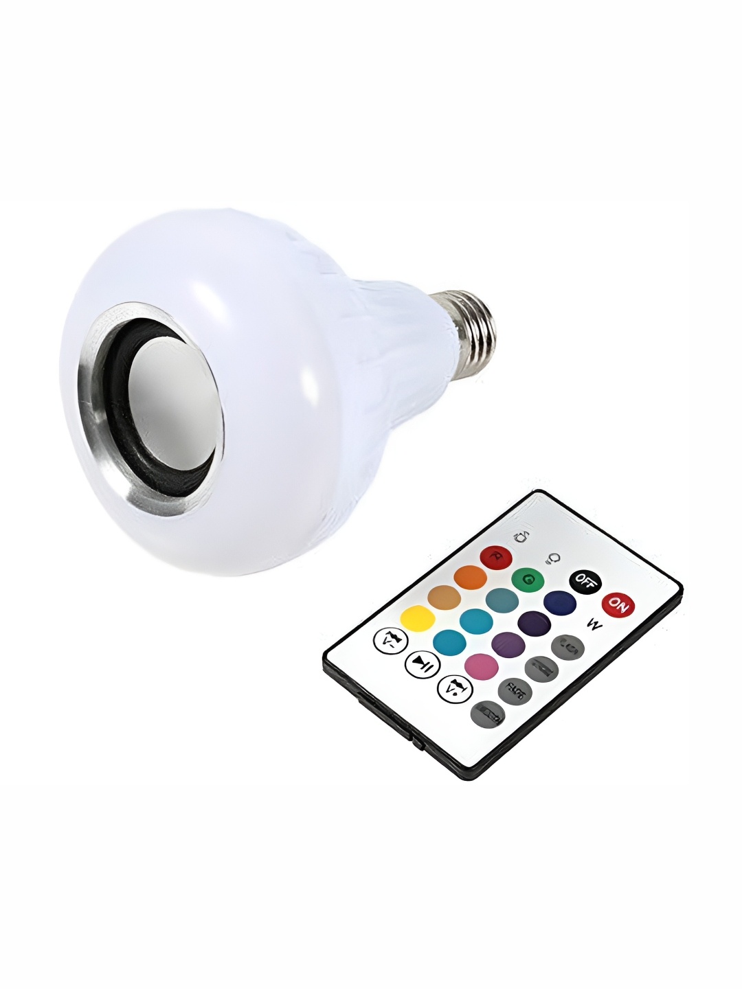 

ENORMITY White Wireless Music Playing Remote Controller LED Smart Light Bulb