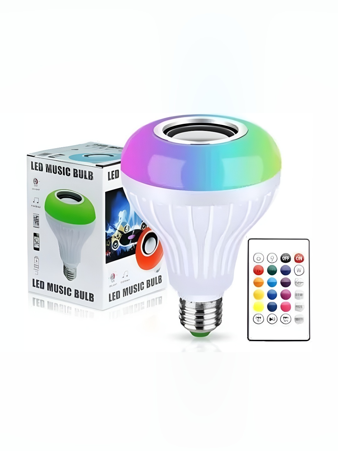 

ENORMITY White Wireless Music Playing Remote Controller LED Smart Bulb