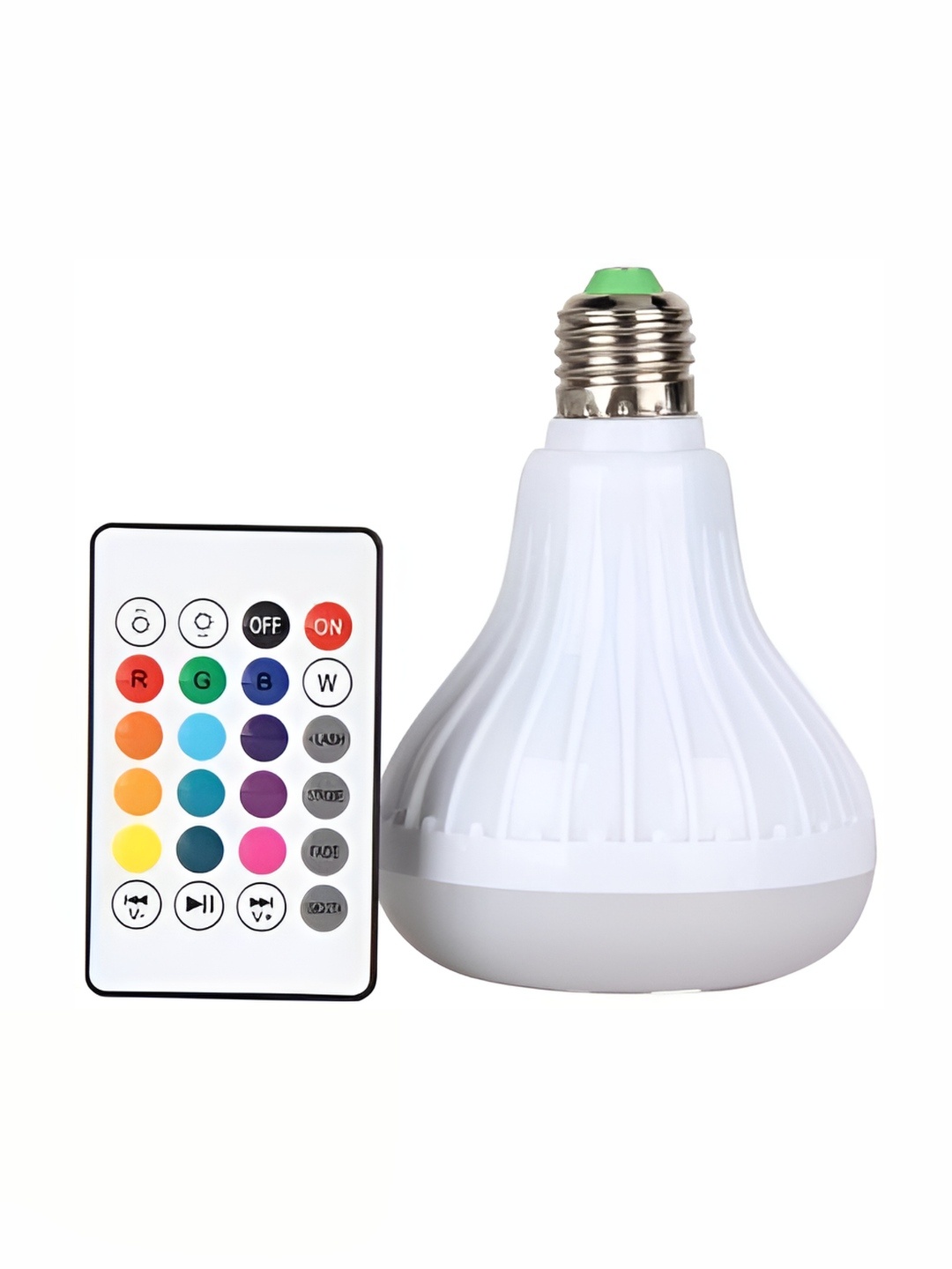 

ENORMITY White Wireless Music Playing Remote Controller LED Smart Light Bulb