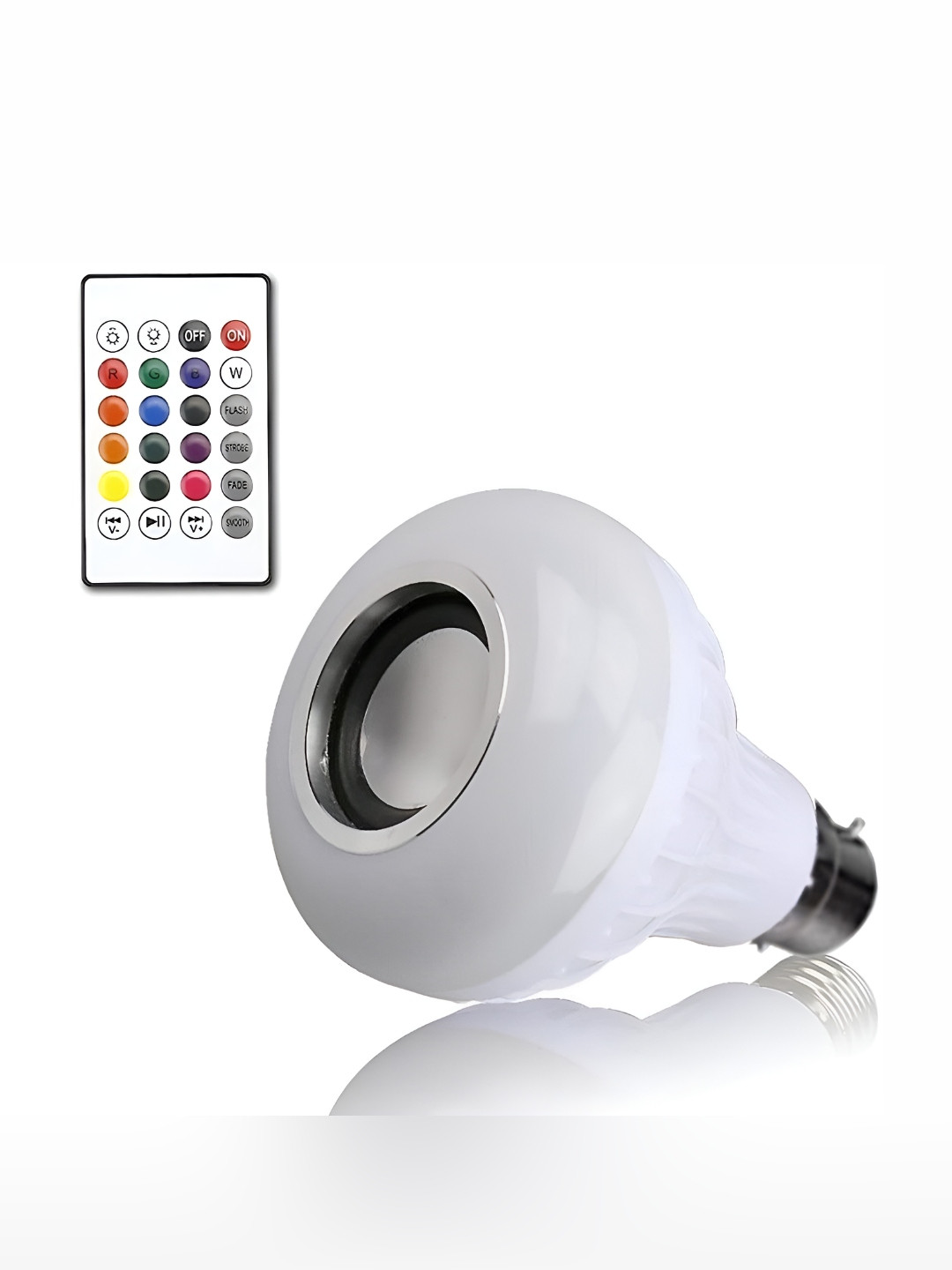 

ENORMITY White Wireless Music Playing Remote Controller LED Smart Bulb