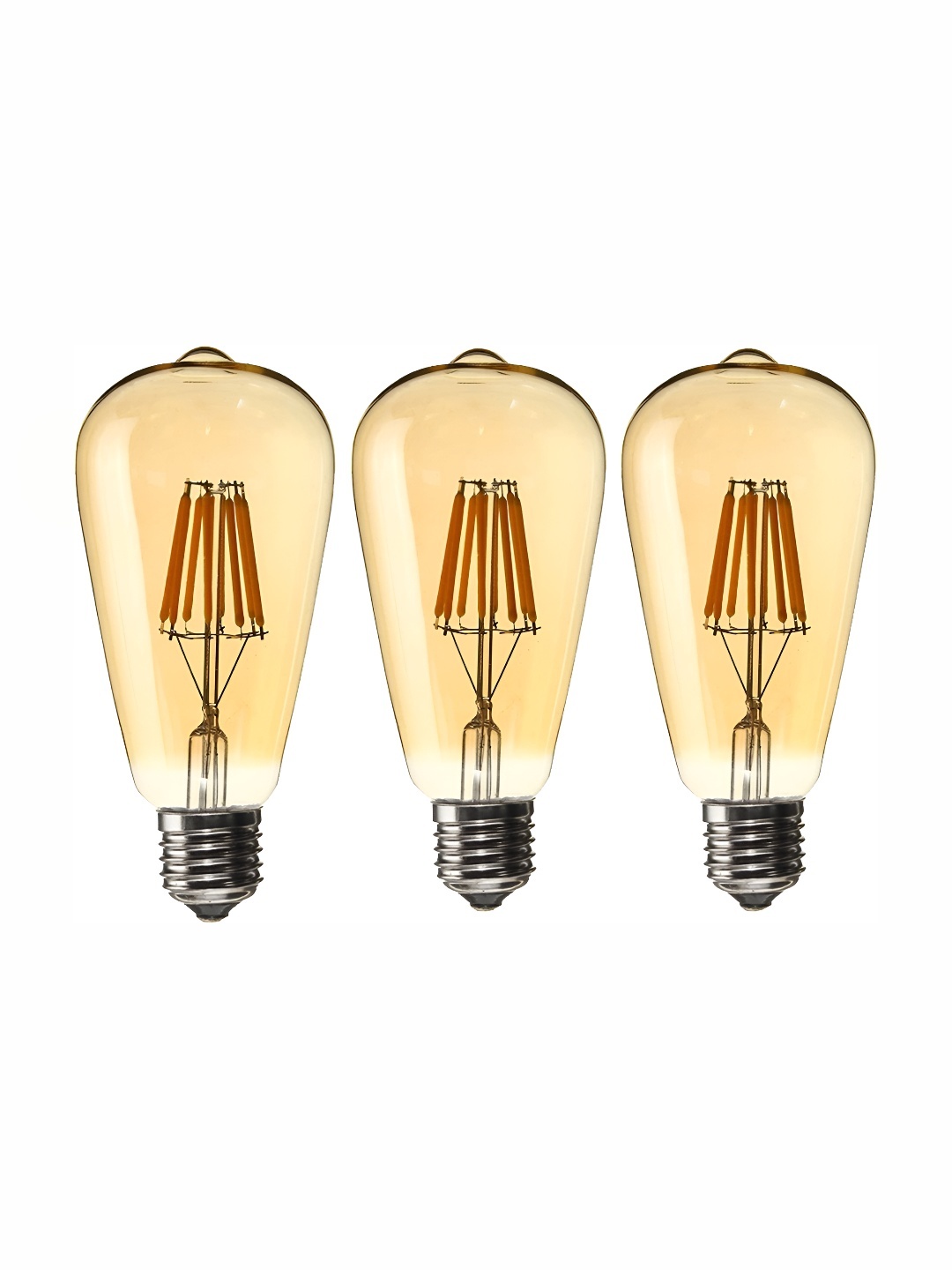 

ENORMITY Yellow 3 Pieces 4W Filament Edison Bulb with E27 Base Lamp