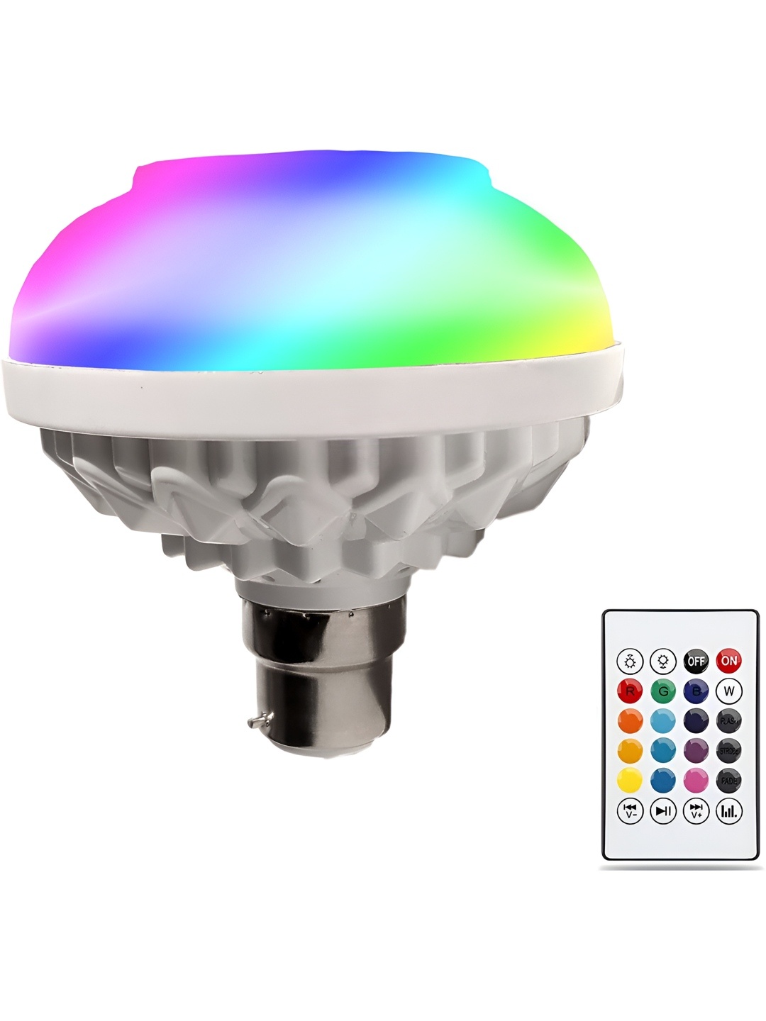 

ENORMITY White Wireless Music Playing Remote Controller LED Smart Light Bulb