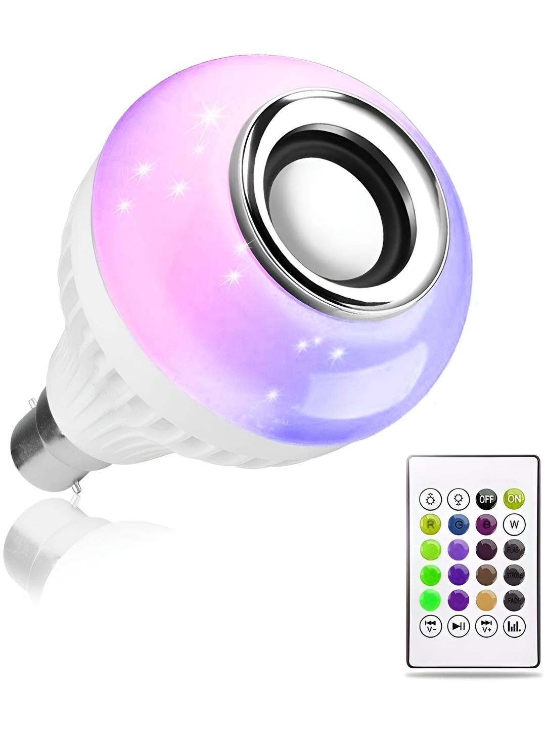 

ENORMITY White Wireless Music Playing Remote Controller LED Smart Bulb