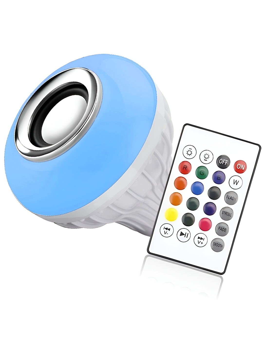 

ENORMITY White Wireless Music Playing Remote Controller LED Smart Light Bulb