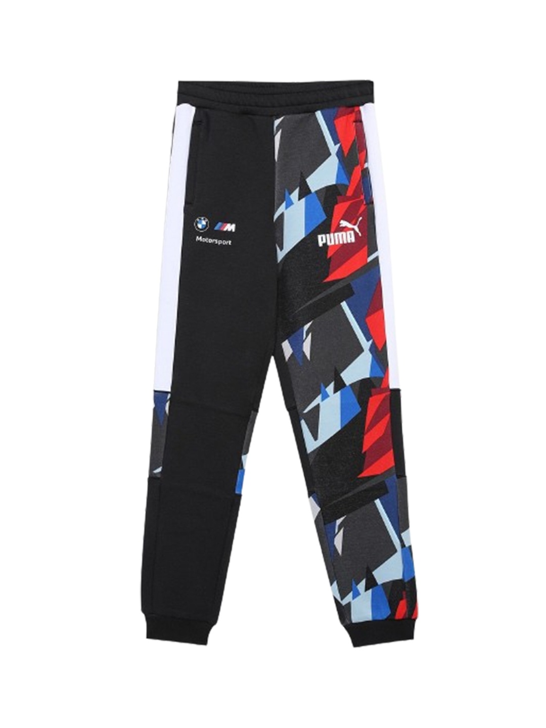 

PUMA Motorsport Kids Printed Polyester Cuffed Regular Fit Track Pants, Black