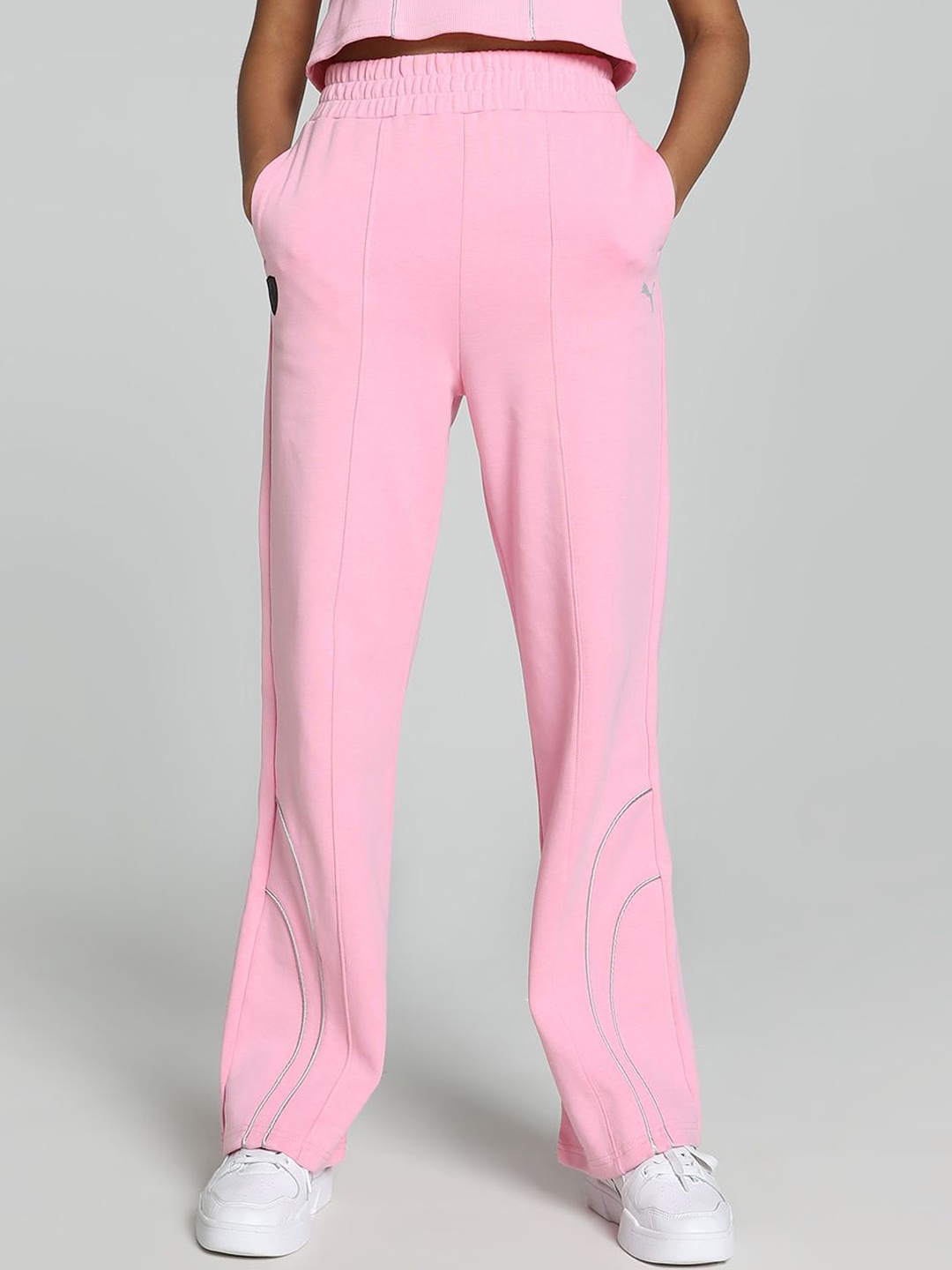 

PUMA Motorsport Women Mid Rise Track Pants, Pink