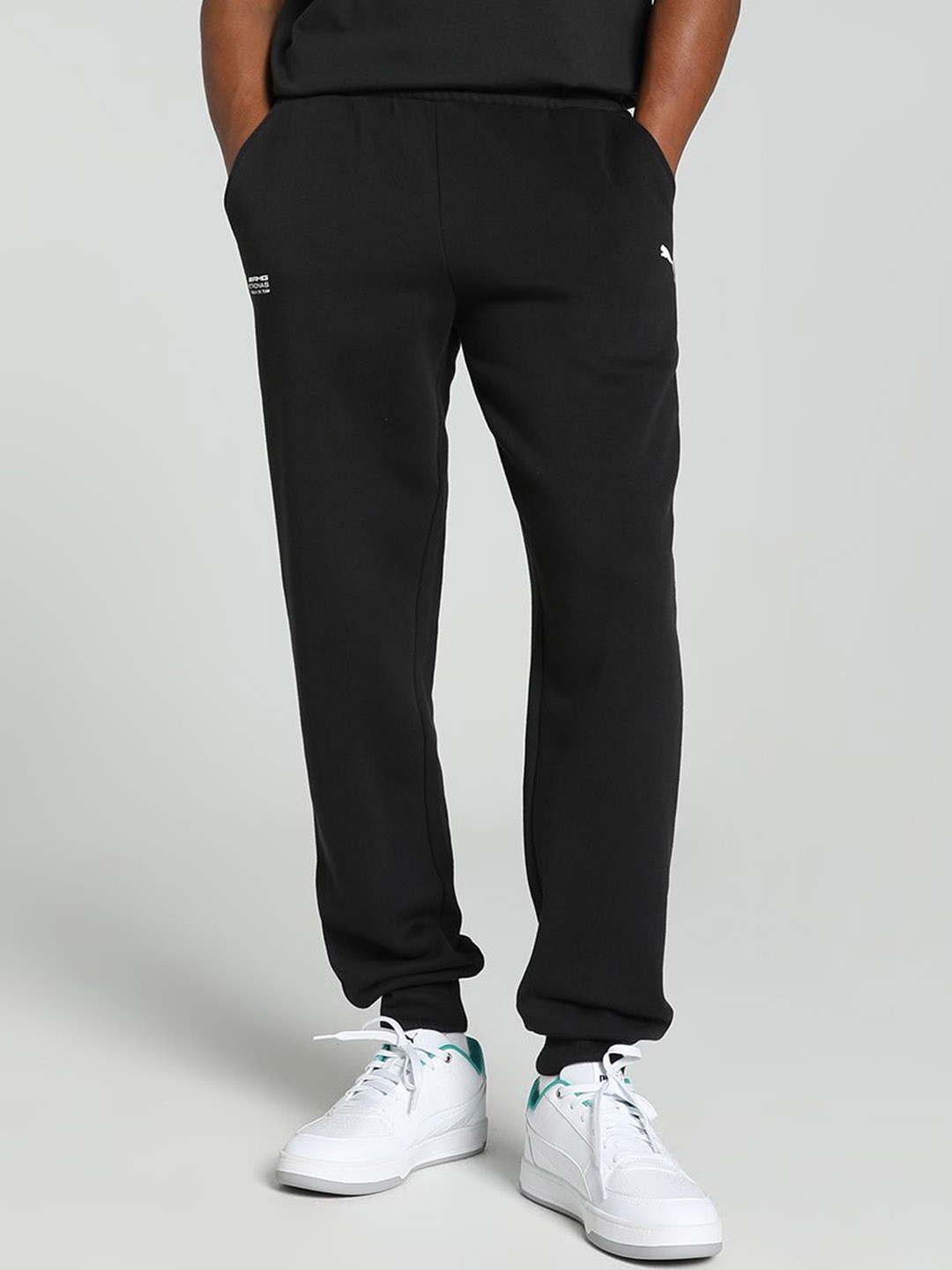 

PUMA Motorsport Cotton Mid Rise Joggers, Black