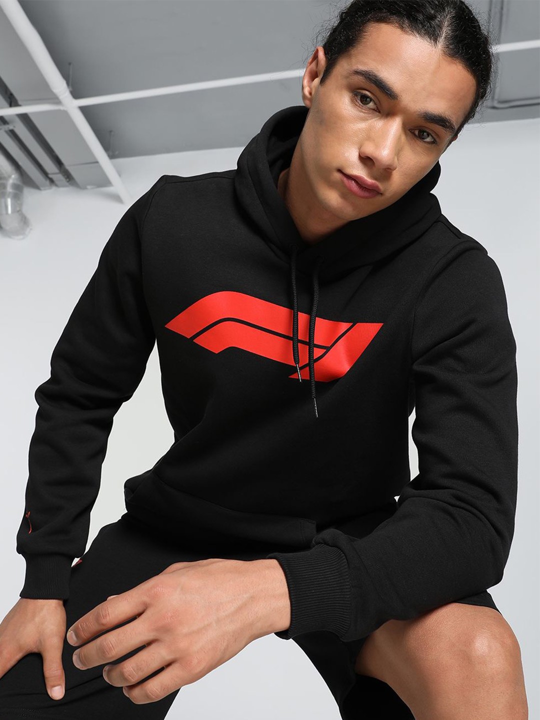 

PUMA Motorsport Men Printed Hooded Motor Sports Sweatshirt, Black