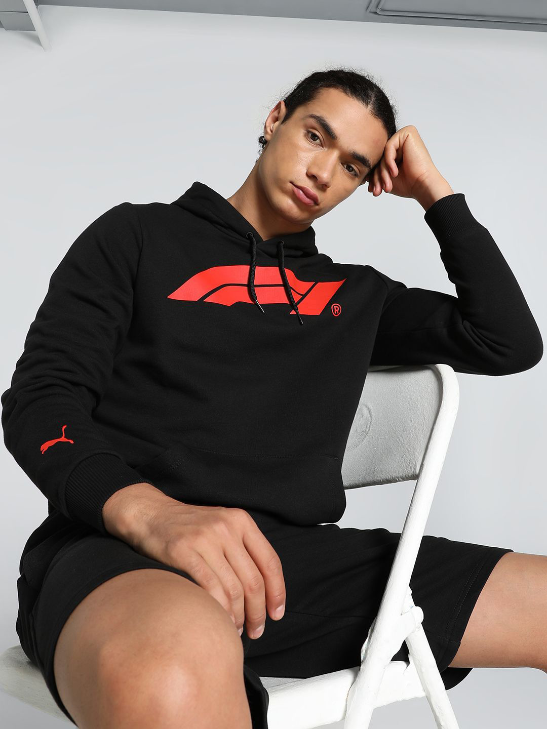 

PUMA Motorsport Men Printed Hooded Sweatshirt, Black