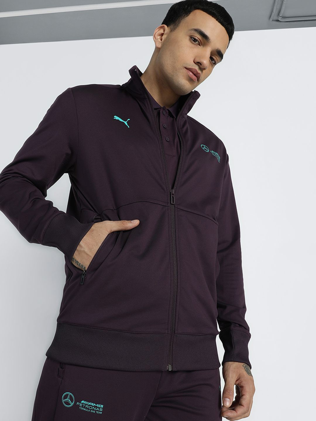 

PUMA Motorsport Men Sporty Jacket with Embroidered, Purple