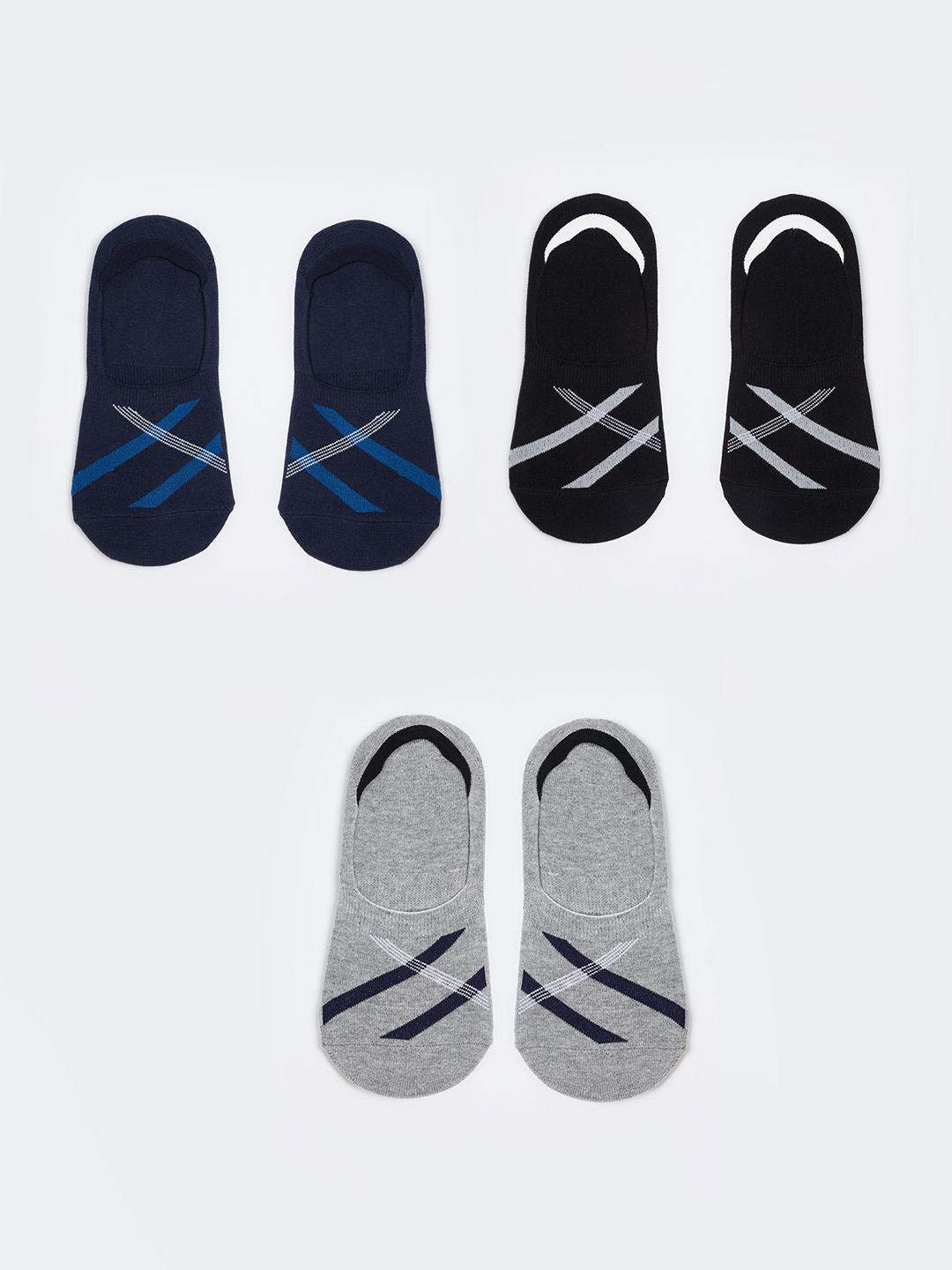 

max Pack of 3 Shoe Line Socks, Navy blue