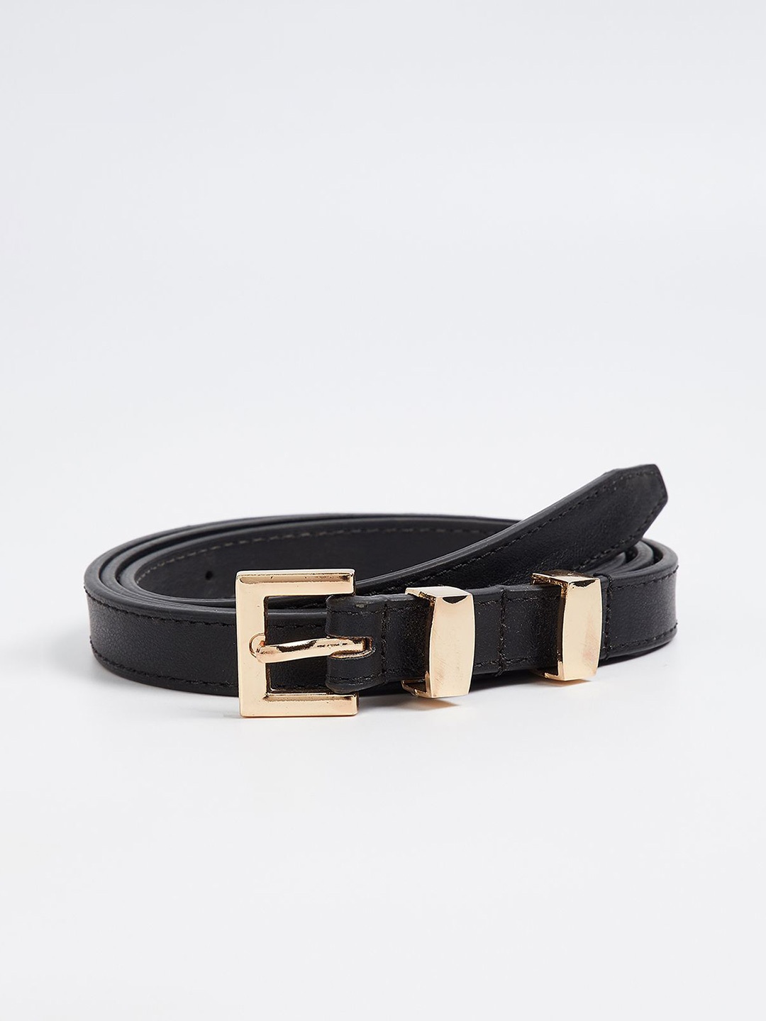 

max Women Solid PU Belt, Black