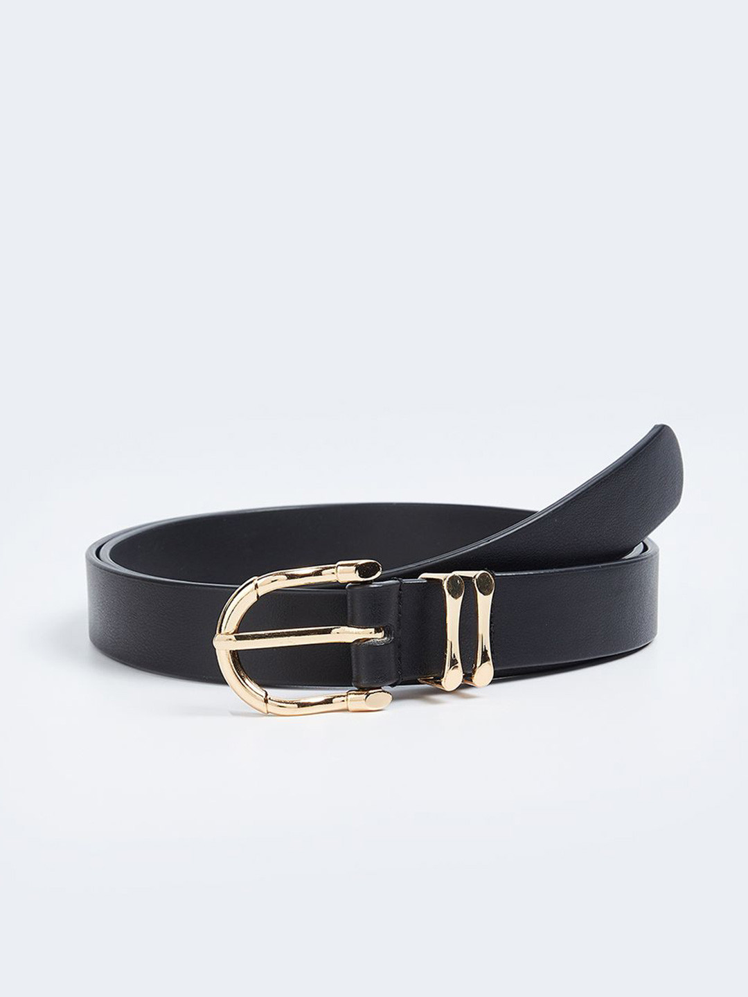 

max Women Solid PU Belt, Black