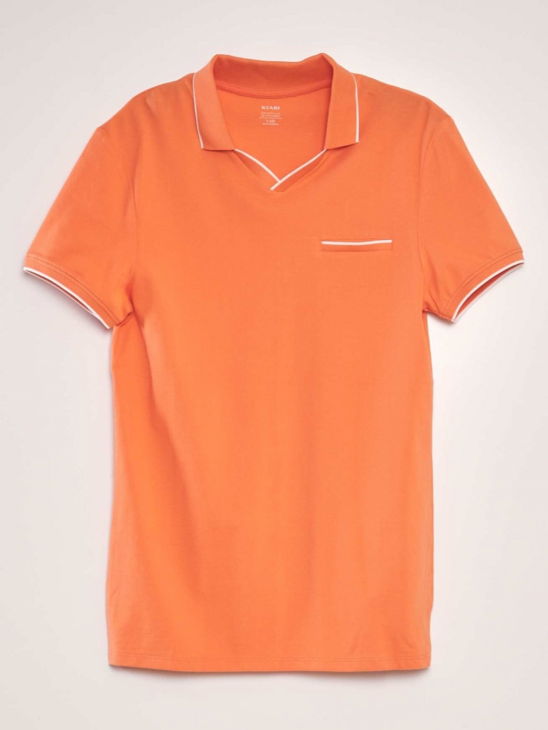 

KIABI Men Polo Collar Pockets T-shirt, Orange