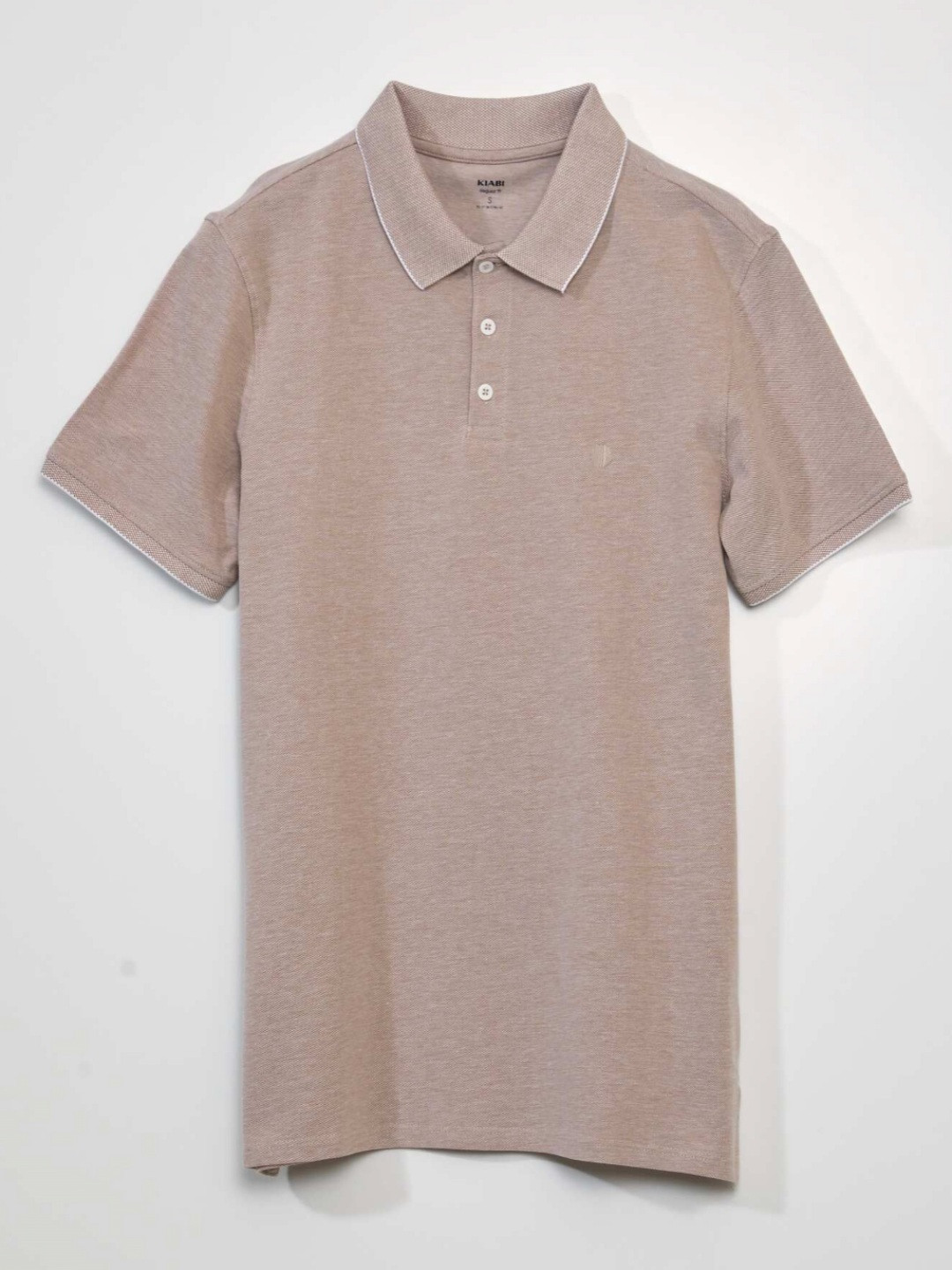 

KIABI Men Polo Collar T-shirt, Beige