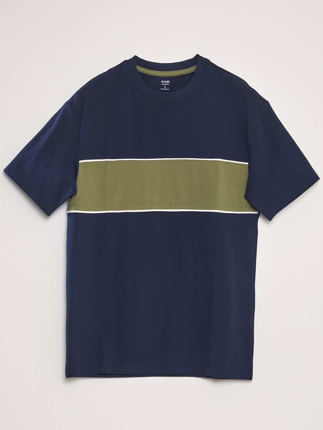 

KIABI Men Colourblocked Pockets T-shirt, Green
