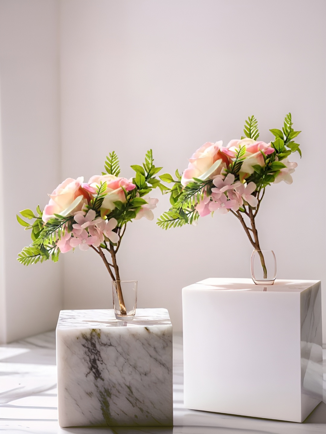 

The Better Home Pink 2 Pieces Rose Artificial Plant With Pot