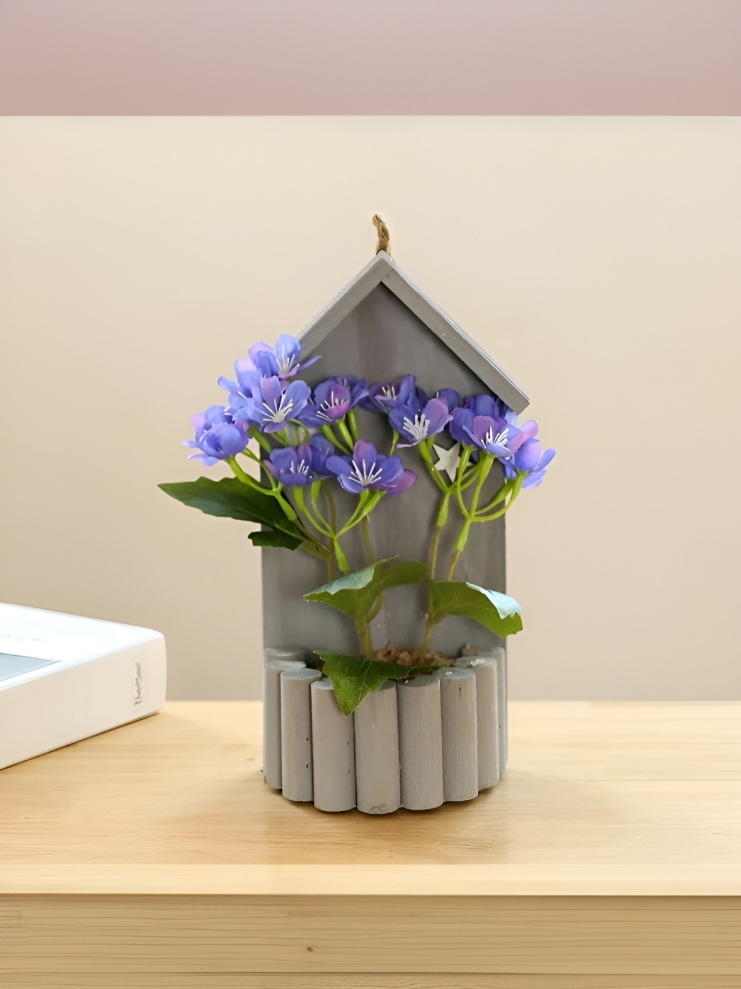 

The Better Home Purple & Green Hydrangea Artificial Plant With Pot