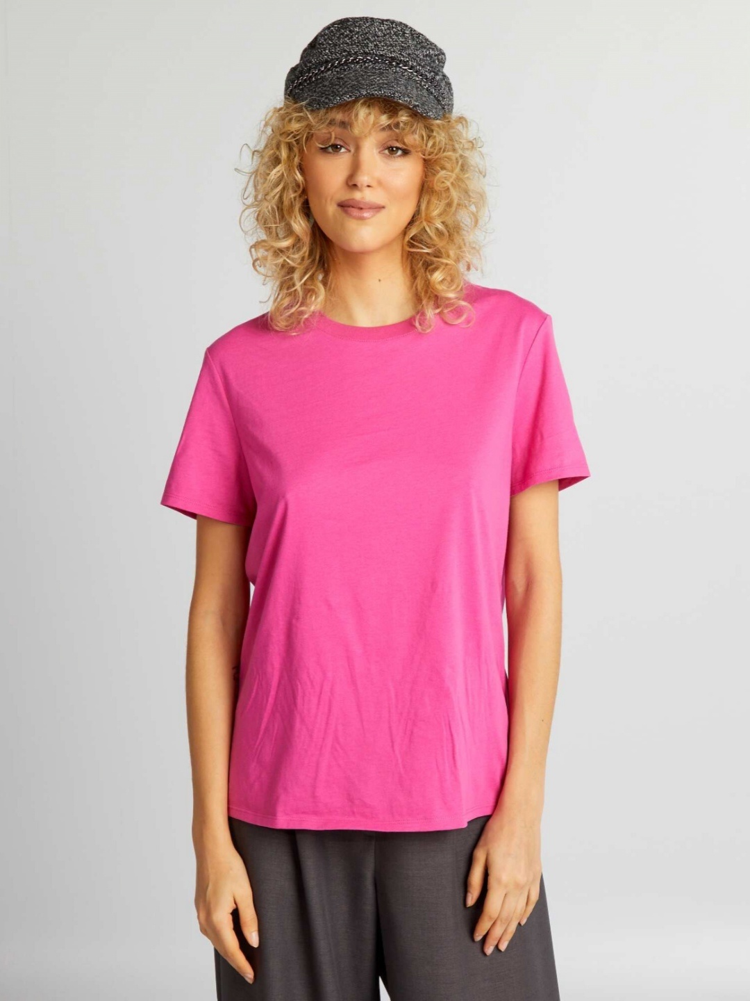 

KIABI Women Solid T-shirt, Pink